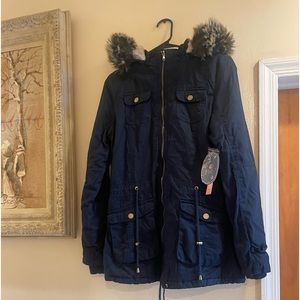 Navy parka winter coat